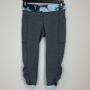 Ivivva By Lululemon Gray Cropped Leggings Girls 12